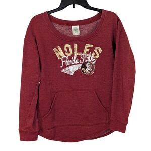 Rivalry Threads Florida State Noles Sweatshirt Maroon Scoop Neck Women M 8/10